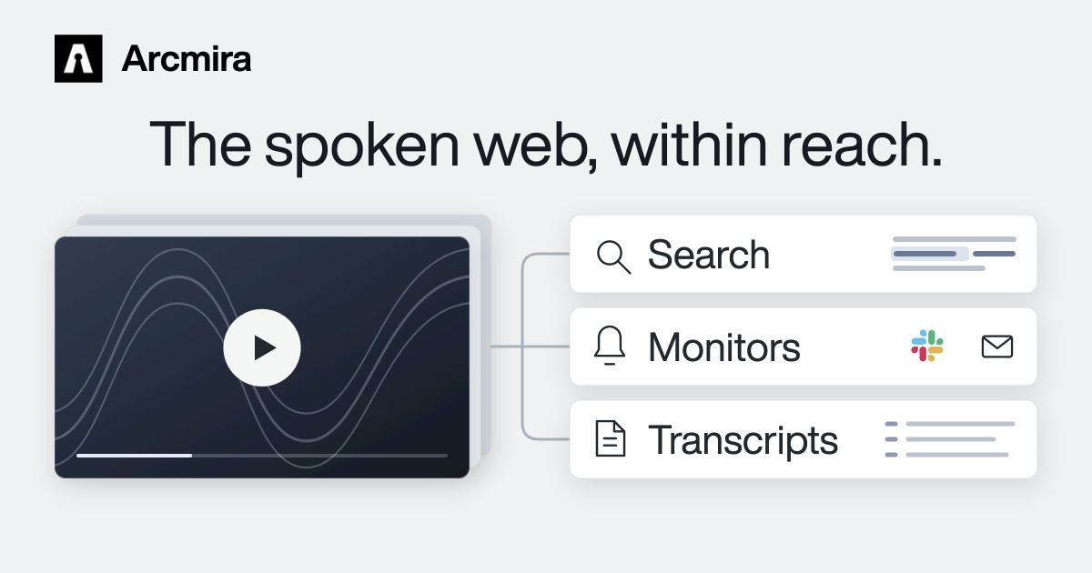 Arcmira: YouTube Transcript Search screenshot