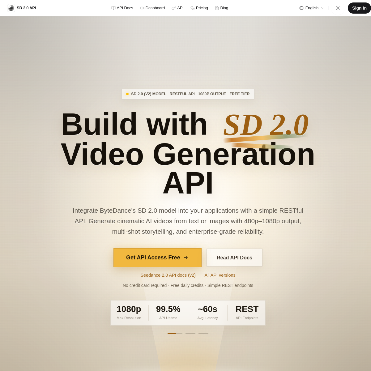 SD 2.0 API screenshot