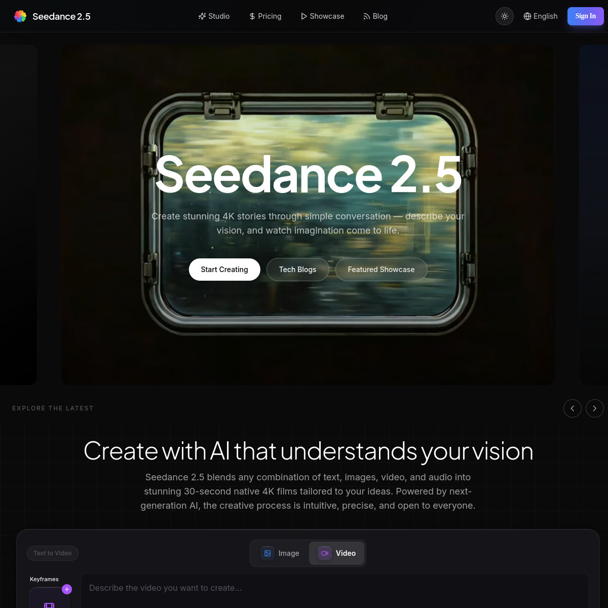 Seedance 2.5 screenshot