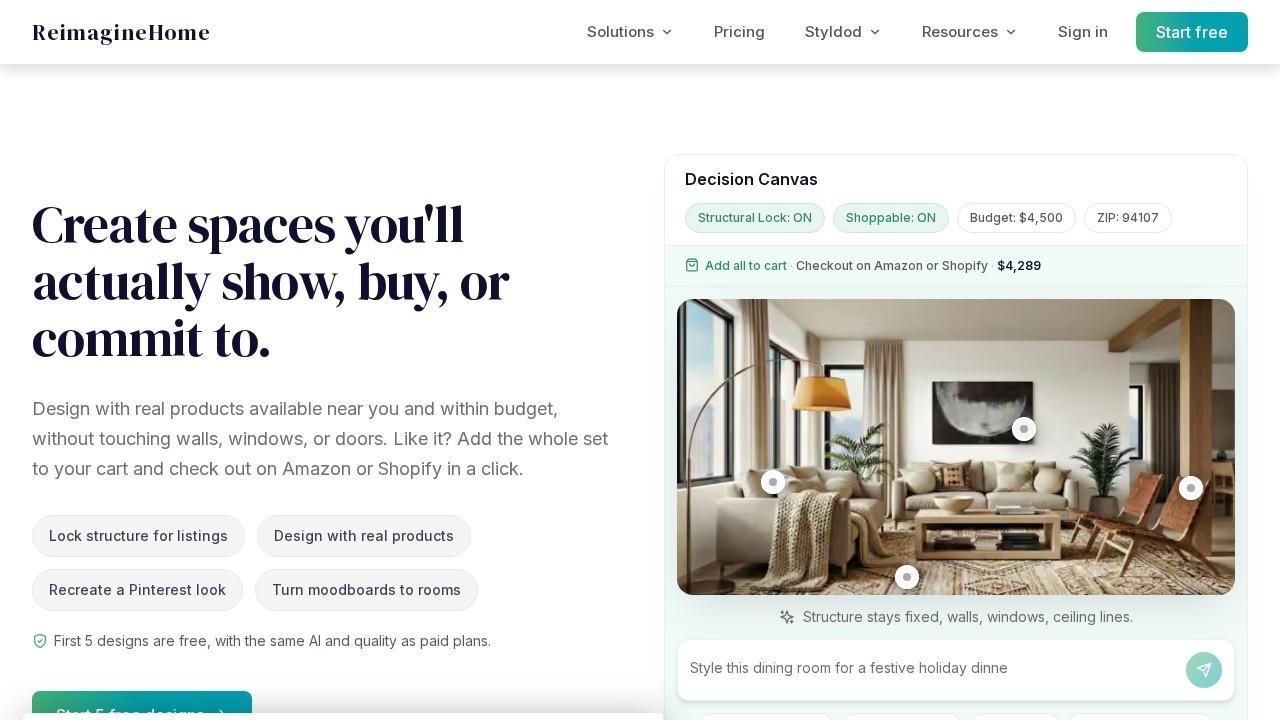 Reimagine Home screenshot