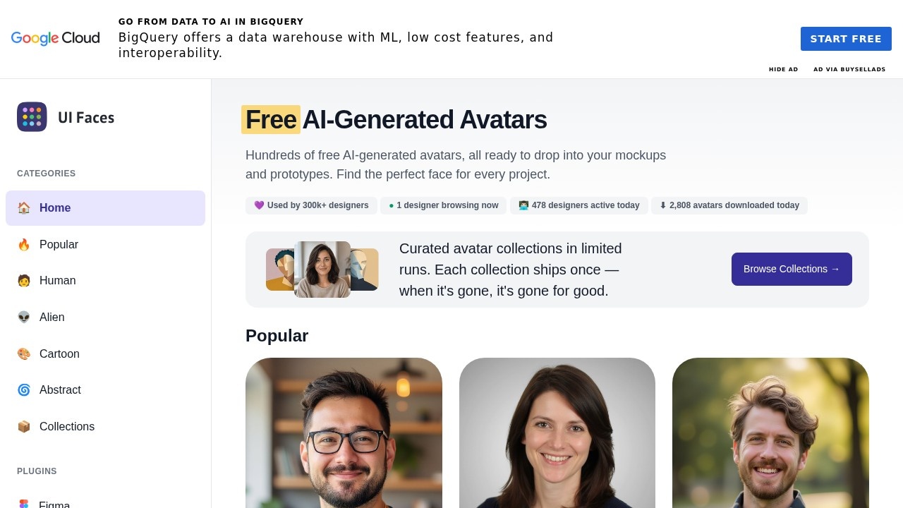 Ui Faces With AI screenshot