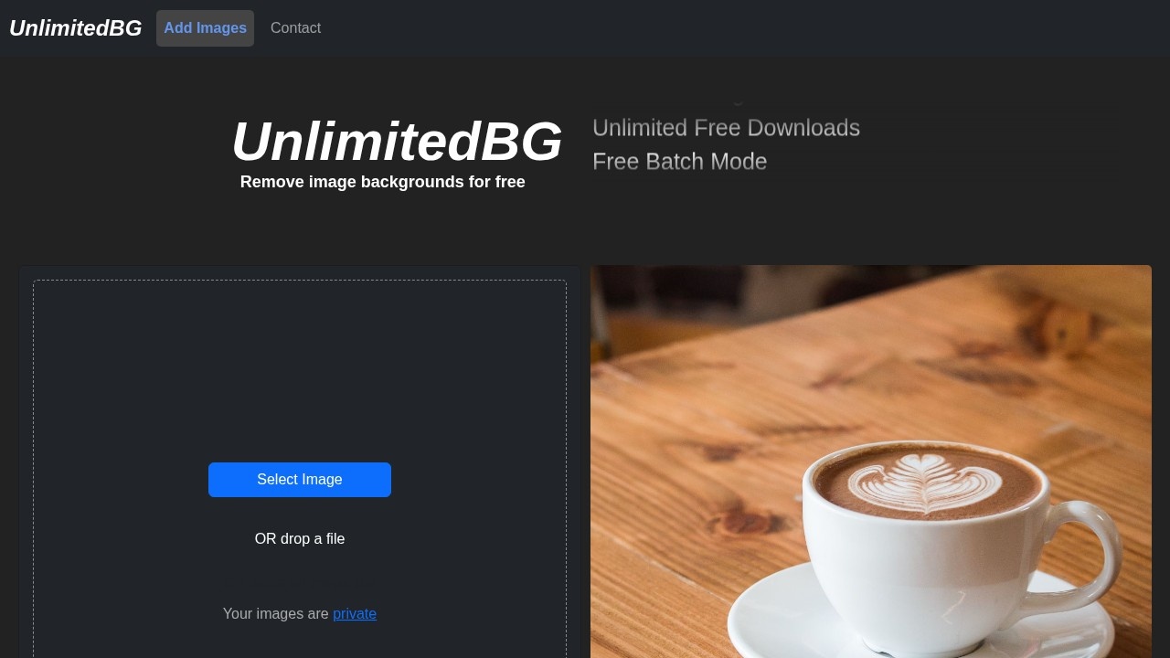 Unlimited Bg AI Background Removal Tool screenshot