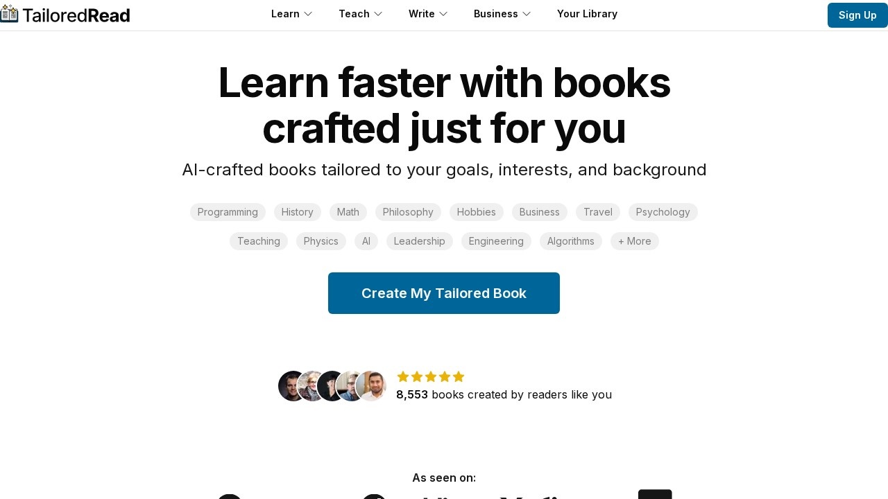 Tailoredread screenshot