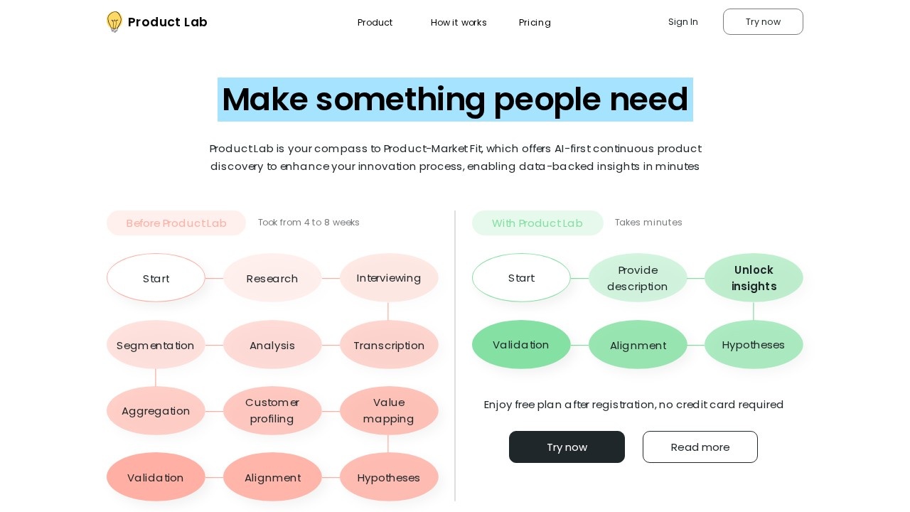 Product Lab AI screenshot
