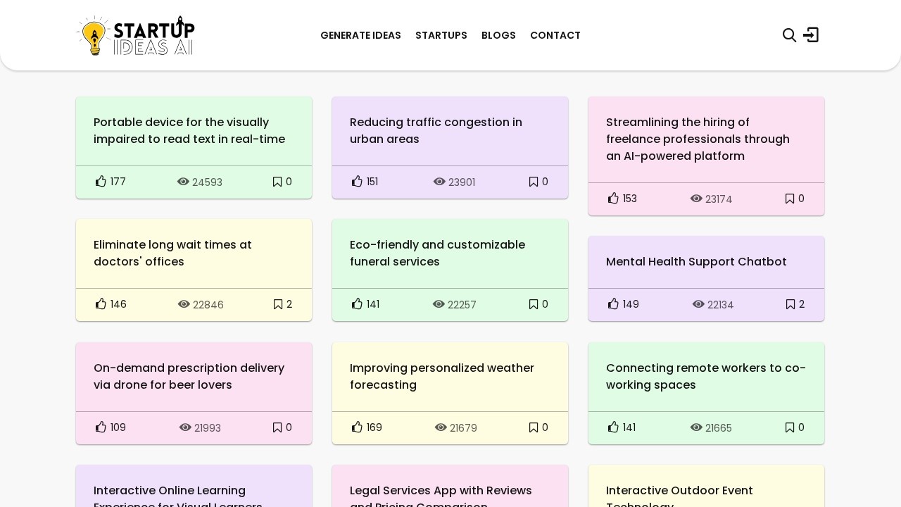 Startup Ideas AI screenshot