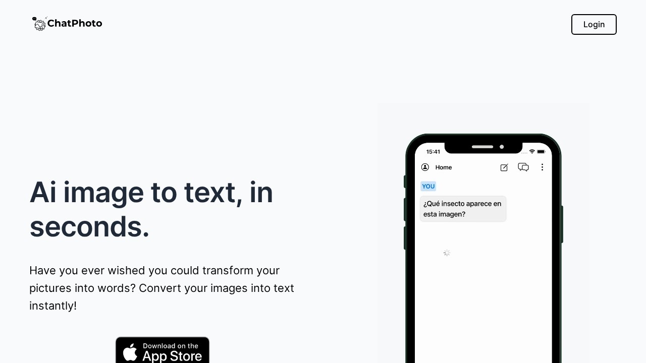 Chatphoto AI Image To Text screenshot