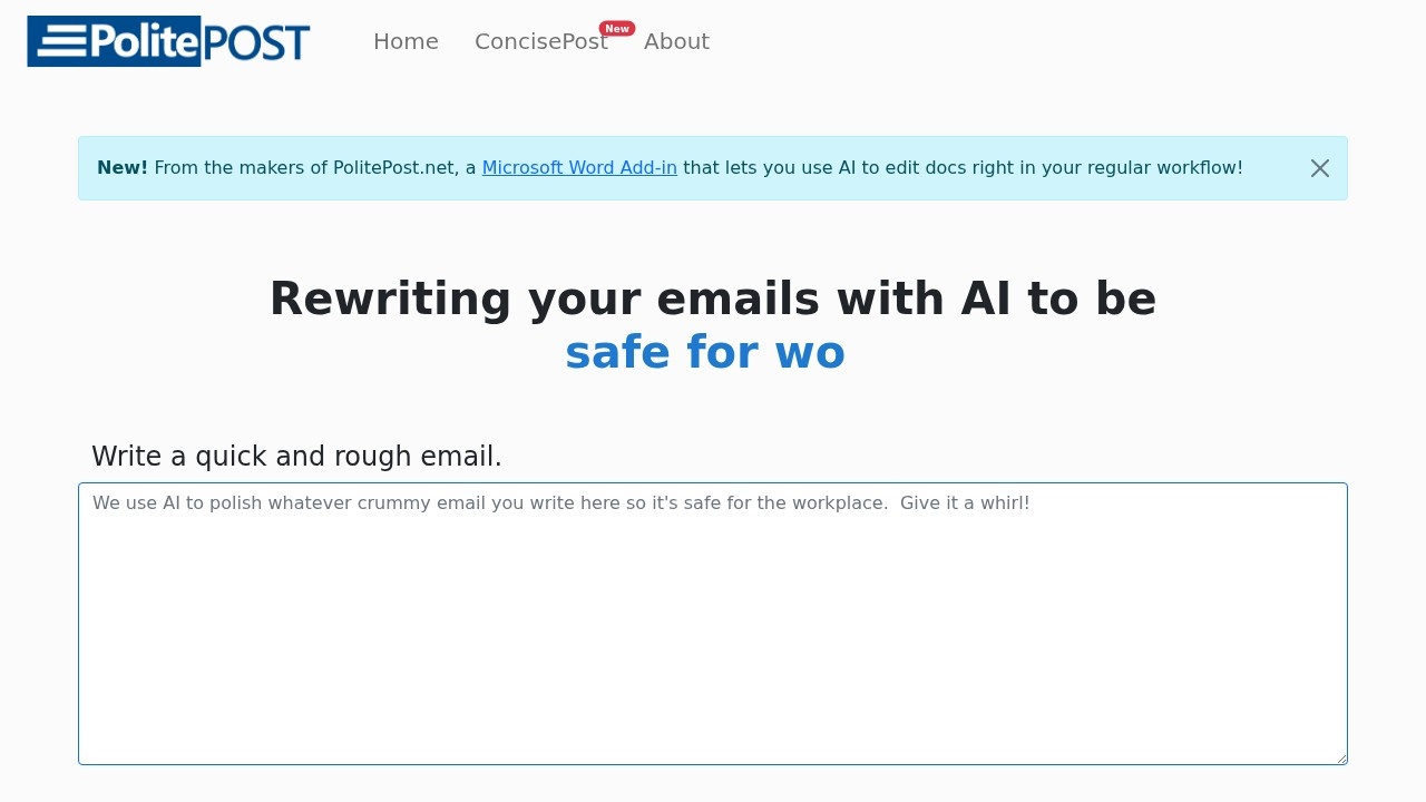 Politepost screenshot