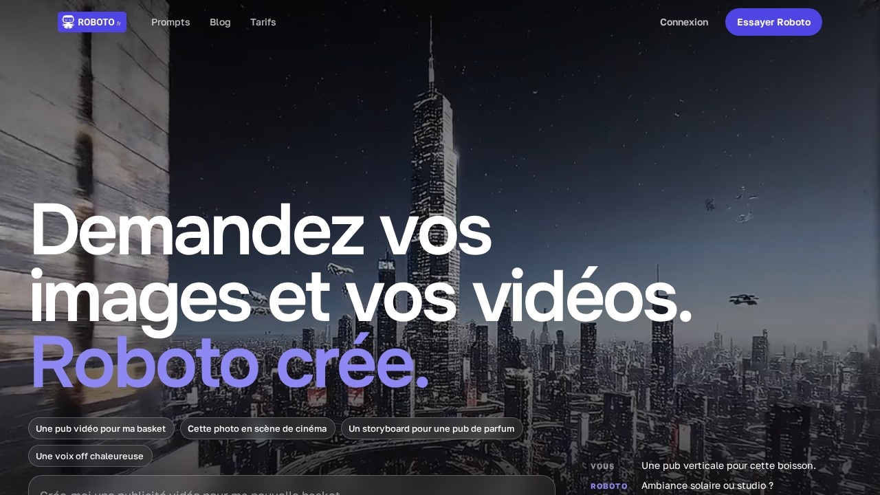 Roboto G N Rateur De Contenu screenshot