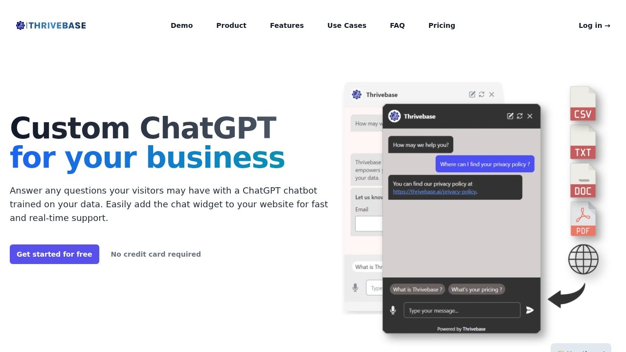 Thrivebase screenshot