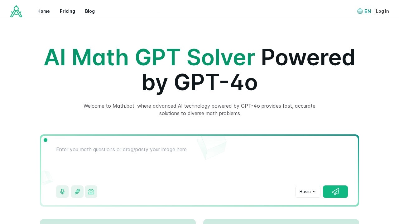 Math Bot AI Math Solver By Gpt 4o screenshot
