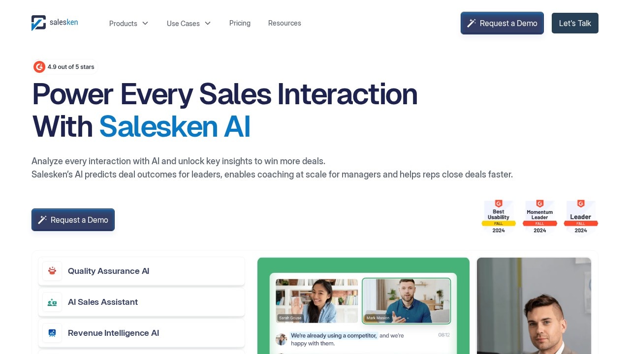 Salesken AI screenshot