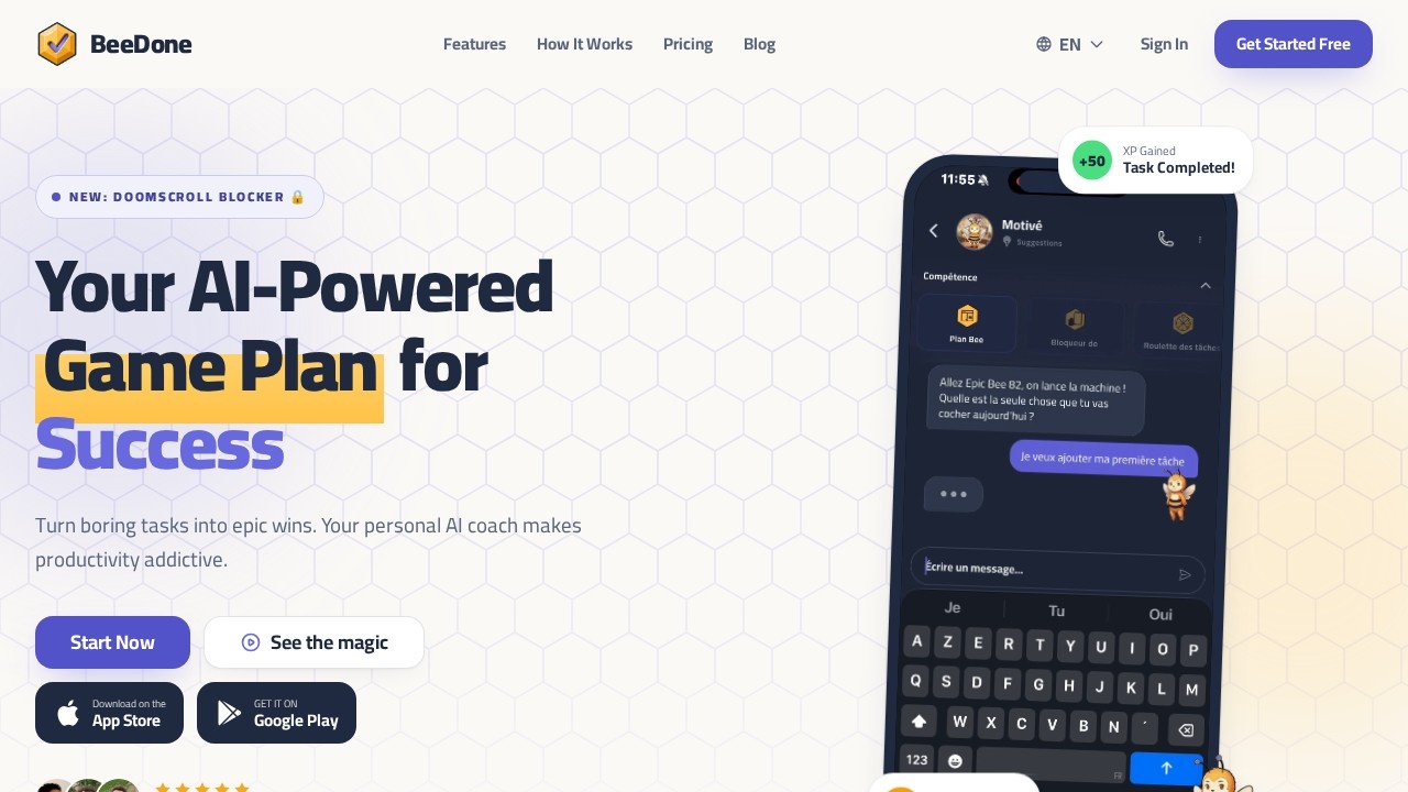 Beedone AI Gamified Productivity screenshot