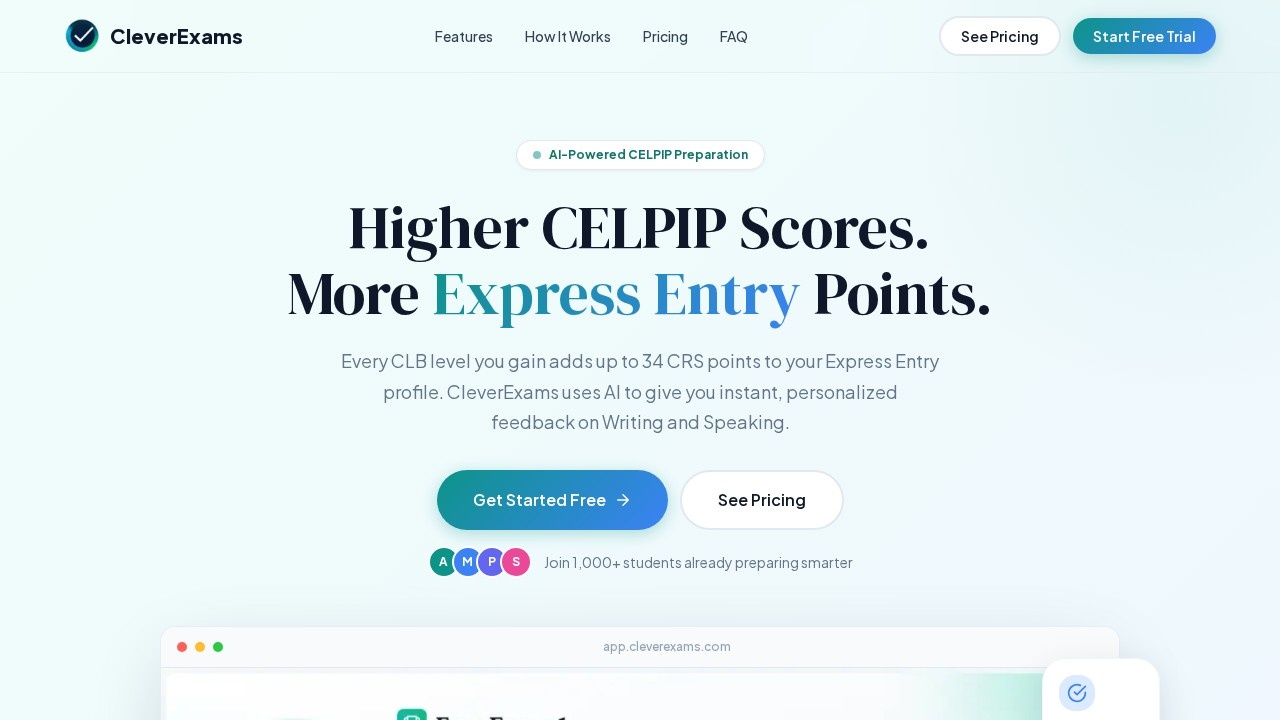 Cleverexams screenshot