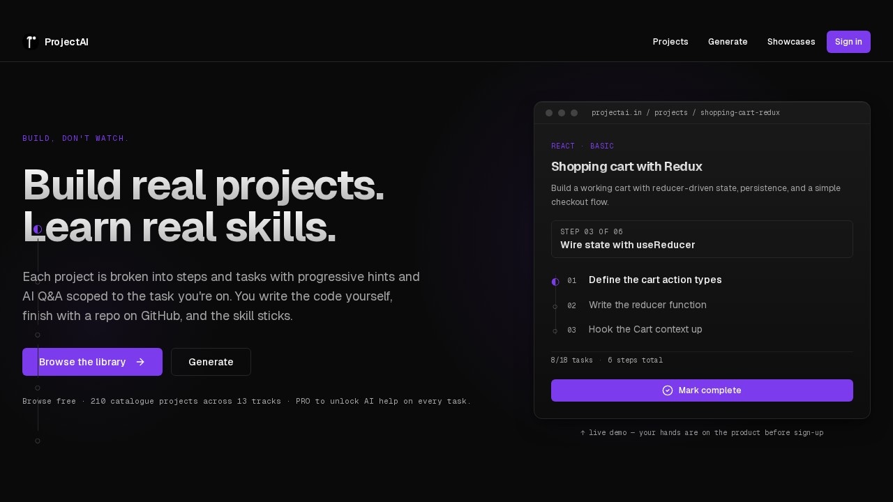 Projectai screenshot