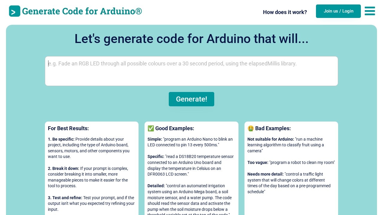 Duino Code Generator screenshot