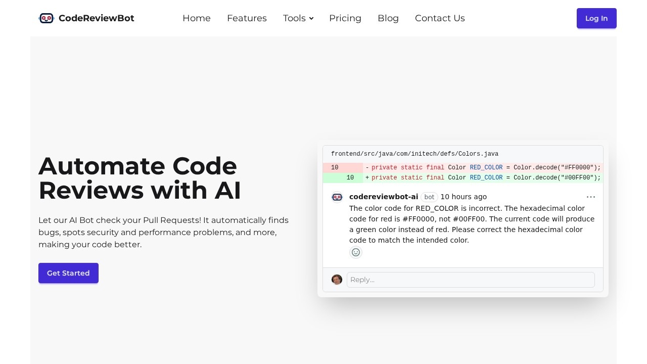 Codereviewbot AI screenshot