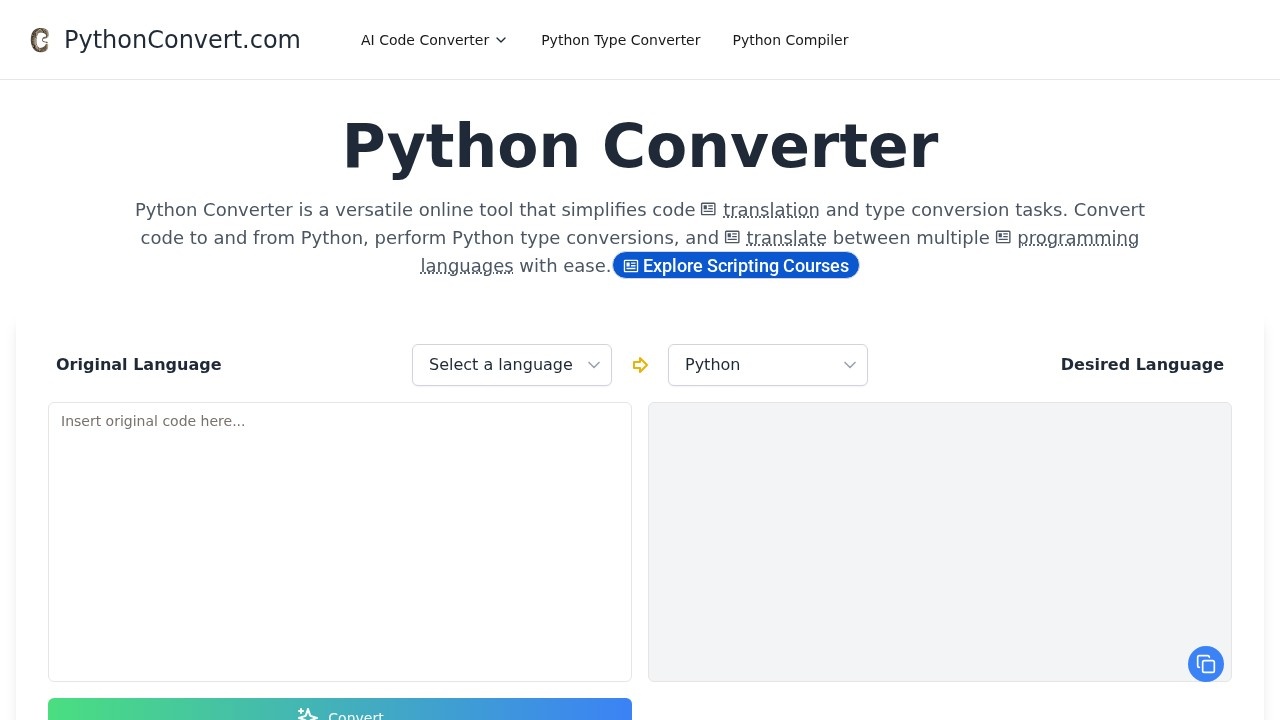 Python Converter screenshot