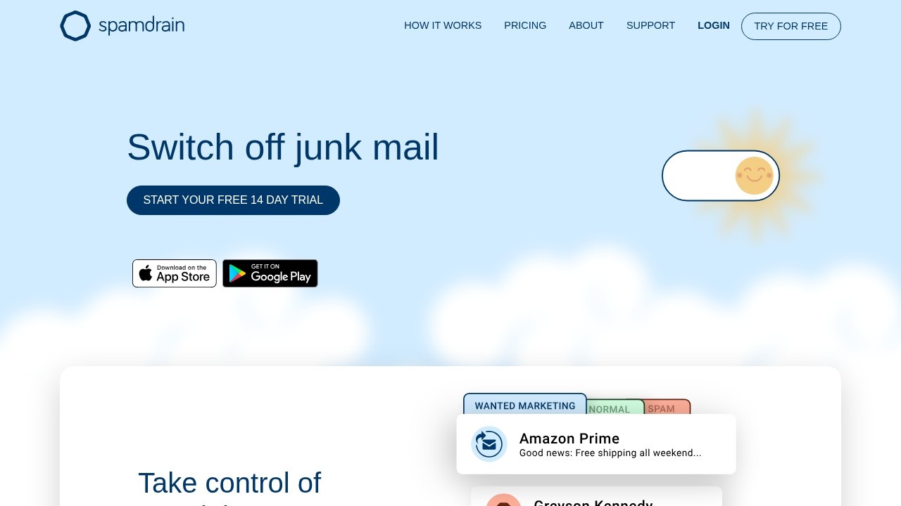Spamdrain Com screenshot