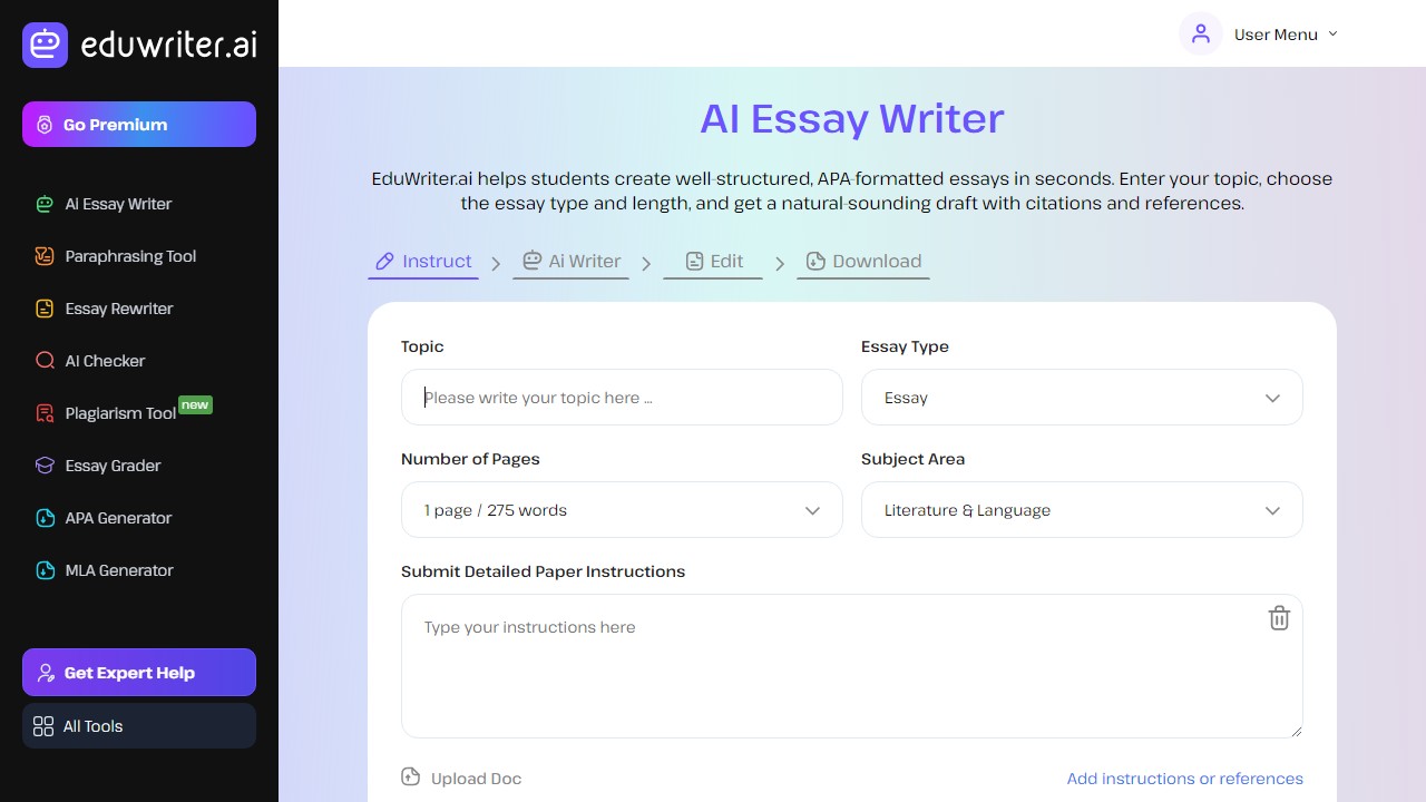 Eduwriter AI screenshot