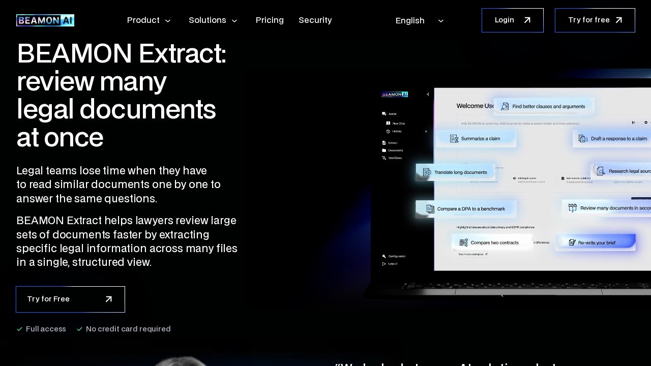 Bryter Extract AI For Legal screenshot