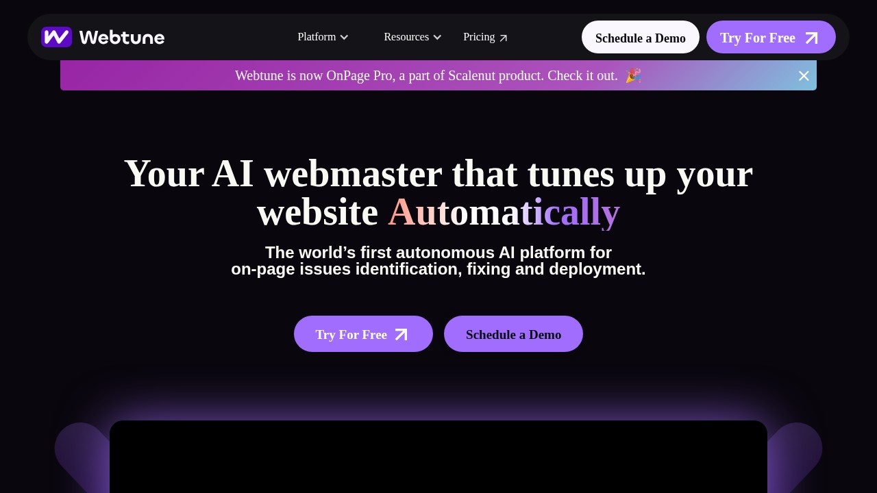 Webtune AI screenshot