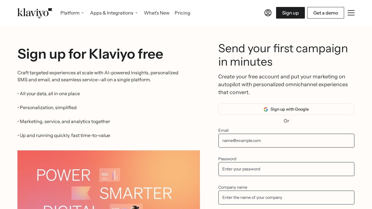 Klaviyo screenshot