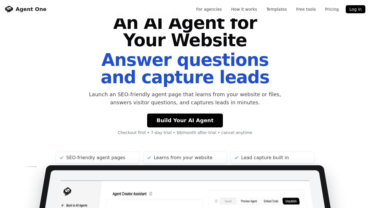 Agent One screenshot