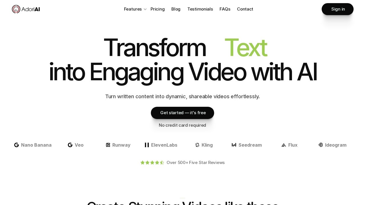 Blogtovideoai screenshot