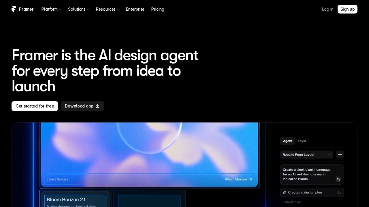 Framer AI screenshot