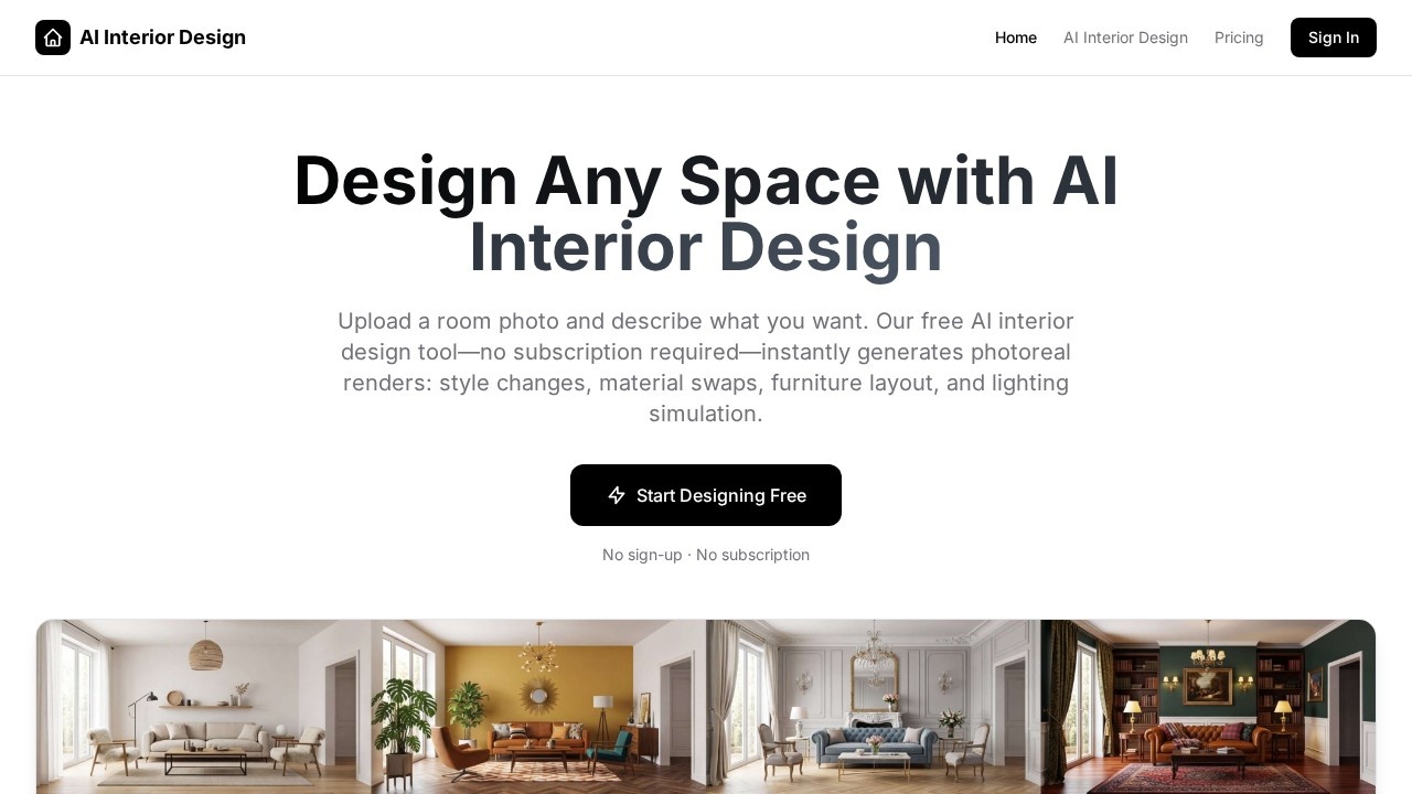 Aiinteriordesign Io screenshot