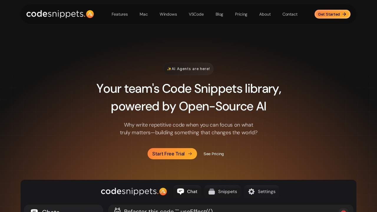 Code Snippets AI screenshot