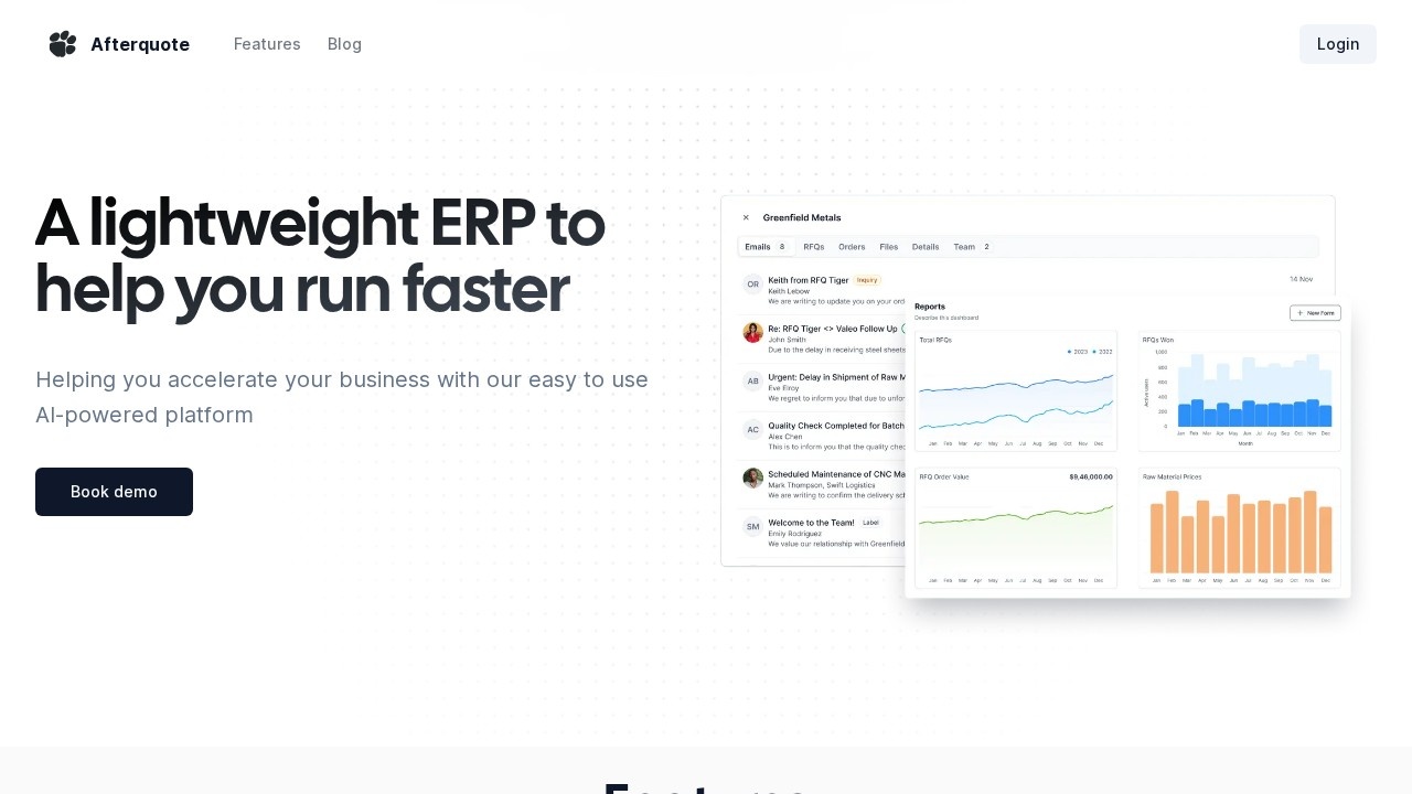 Afterquote screenshot