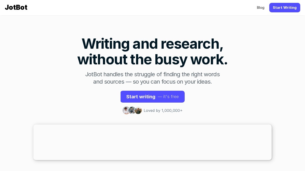 Myjotbot Com screenshot