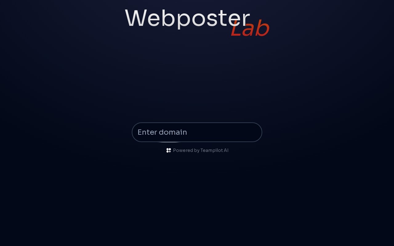 Webposter Lab screenshot