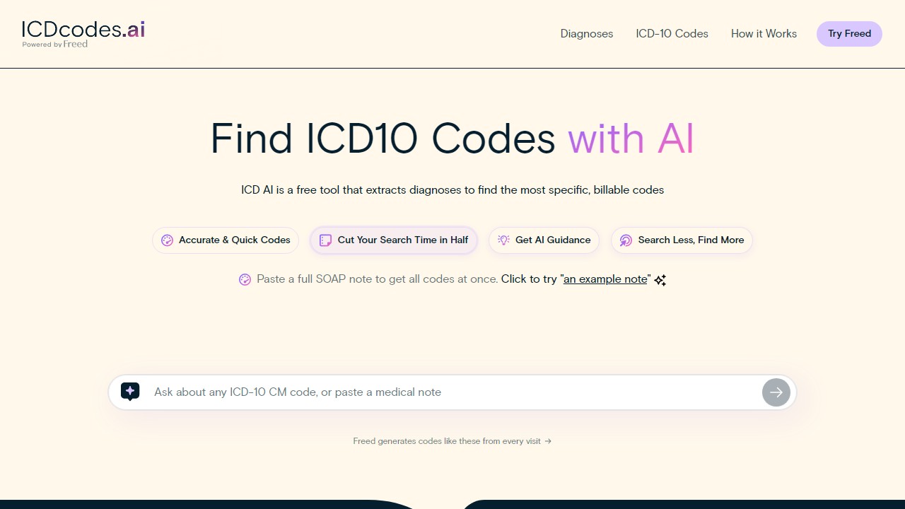 Icd10 AI screenshot