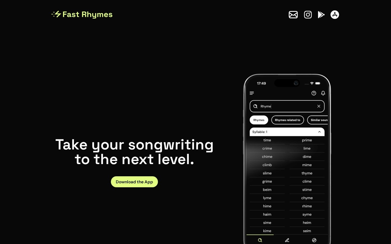 Fast Rhymes screenshot
