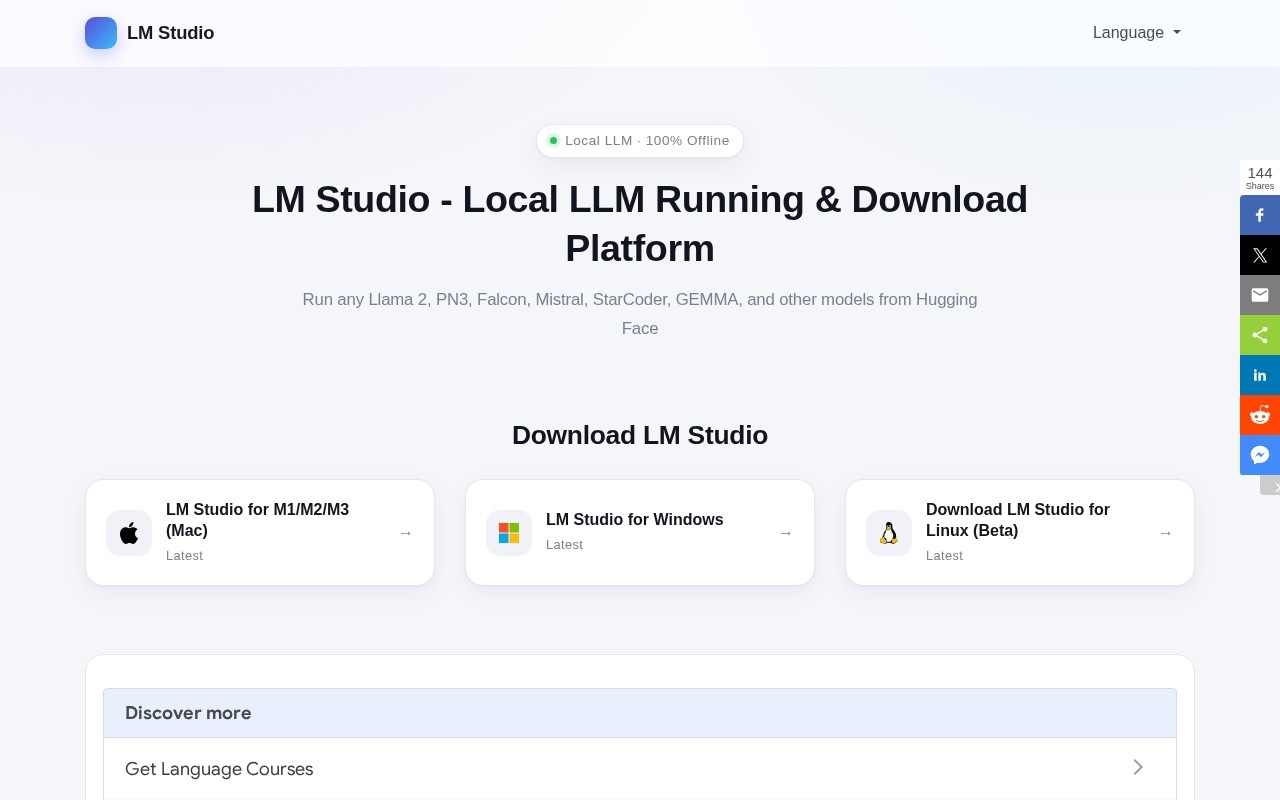 Lm Studio screenshot
