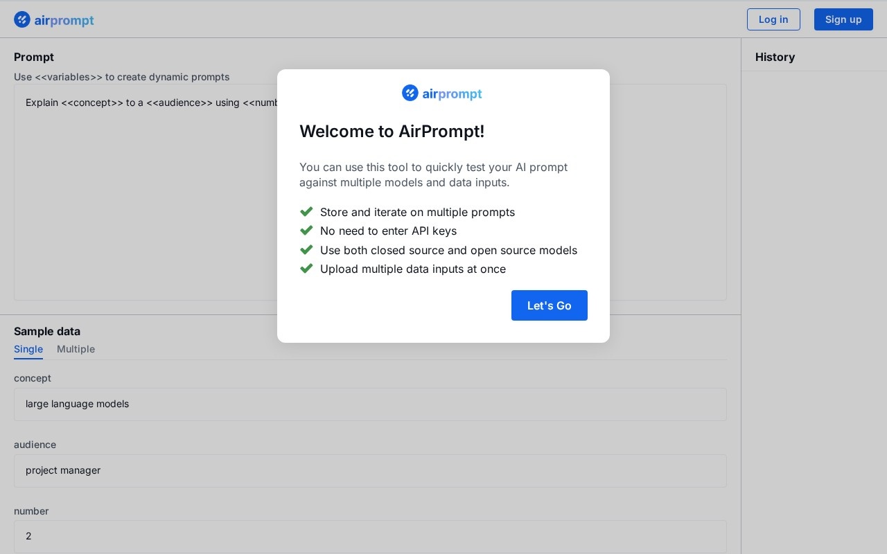 Airprompt screenshot