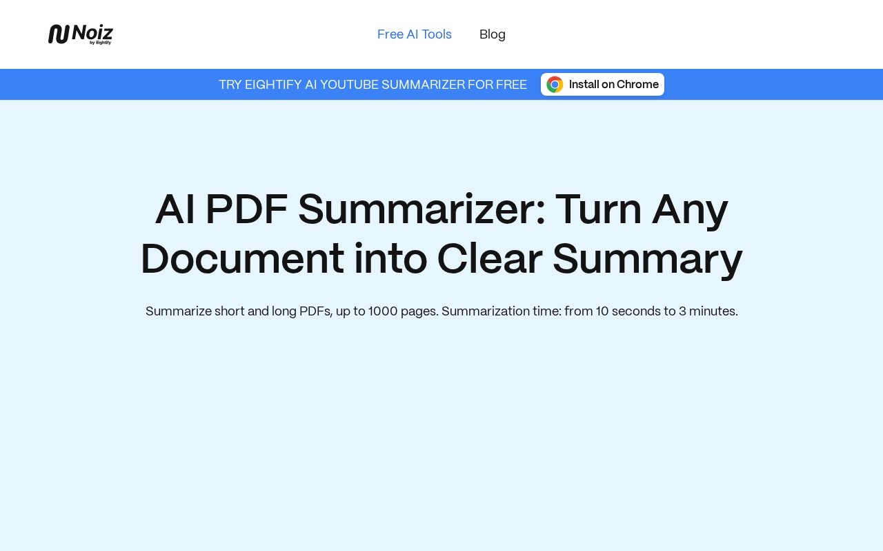 AI Pdf Summarizer Noiz screenshot