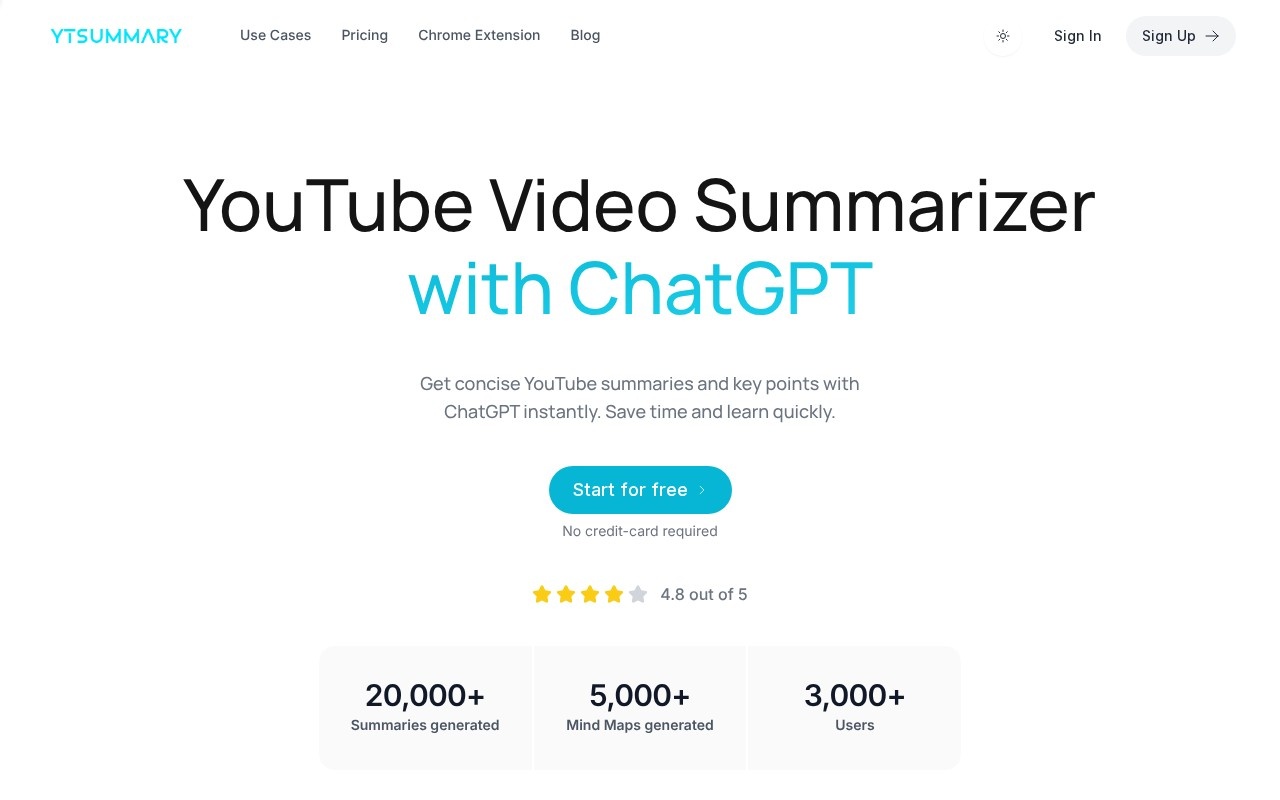 Ytsummary App screenshot