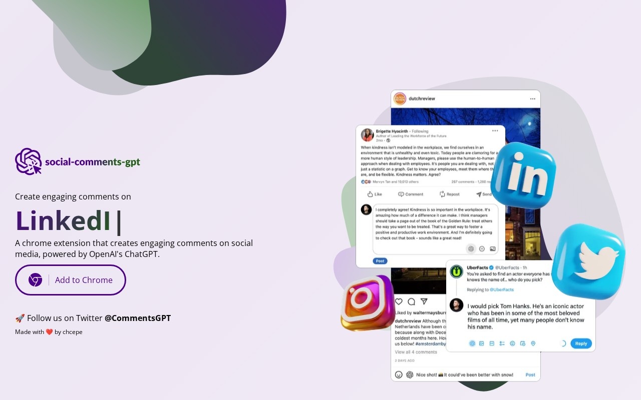 Social Comments Gpt For Twitter screenshot