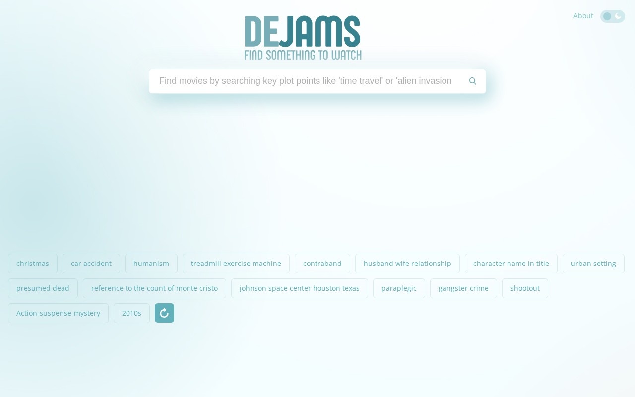 Dejams A Smart Movie Search Engine screenshot