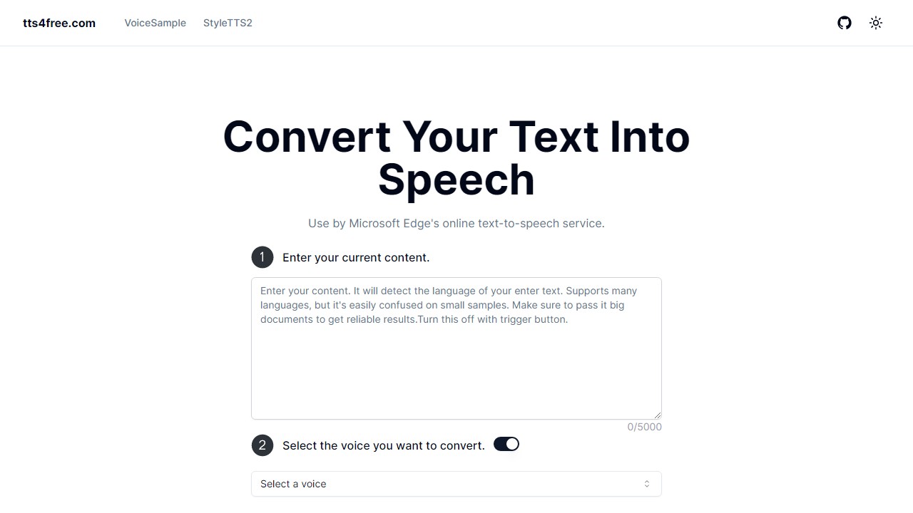 Free Text Into Speech screenshot