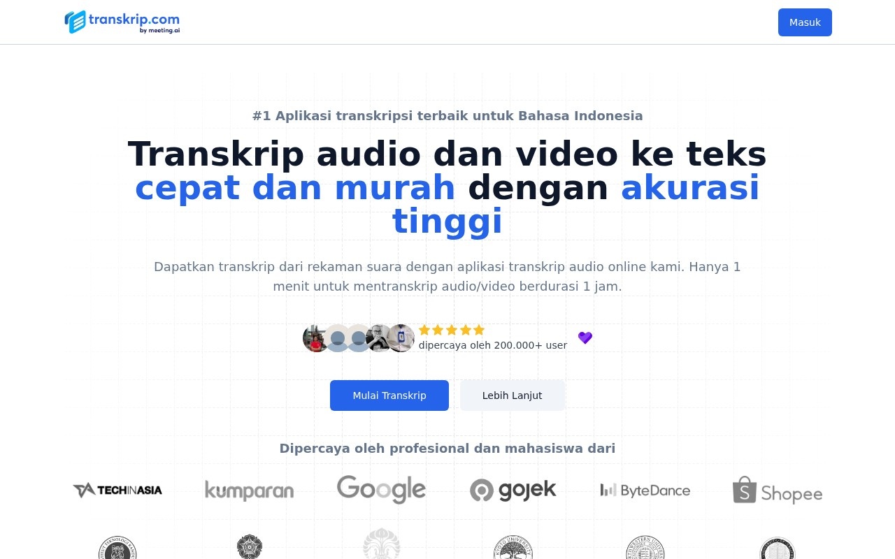 Transkrip Xyz screenshot