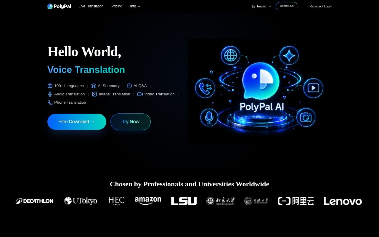 Polypal Live Translator screenshot