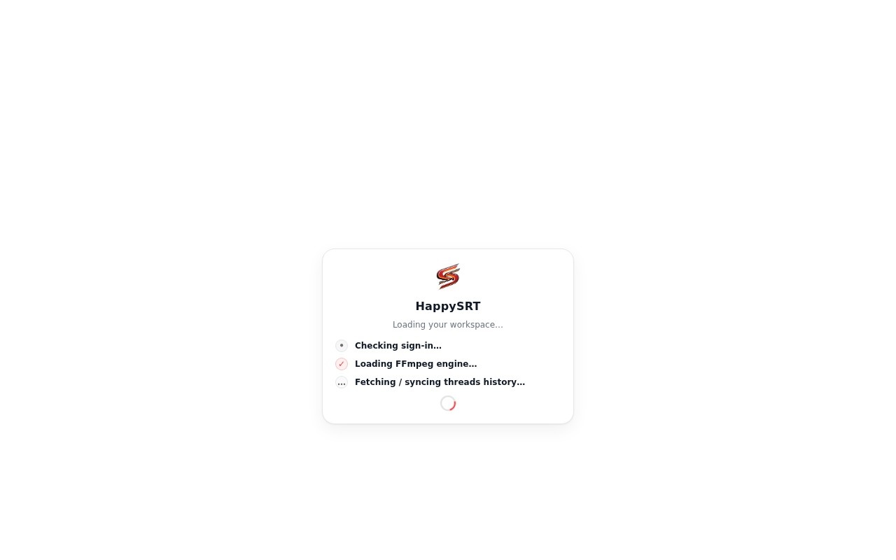 Happysrt AI Generated Srt Editor screenshot