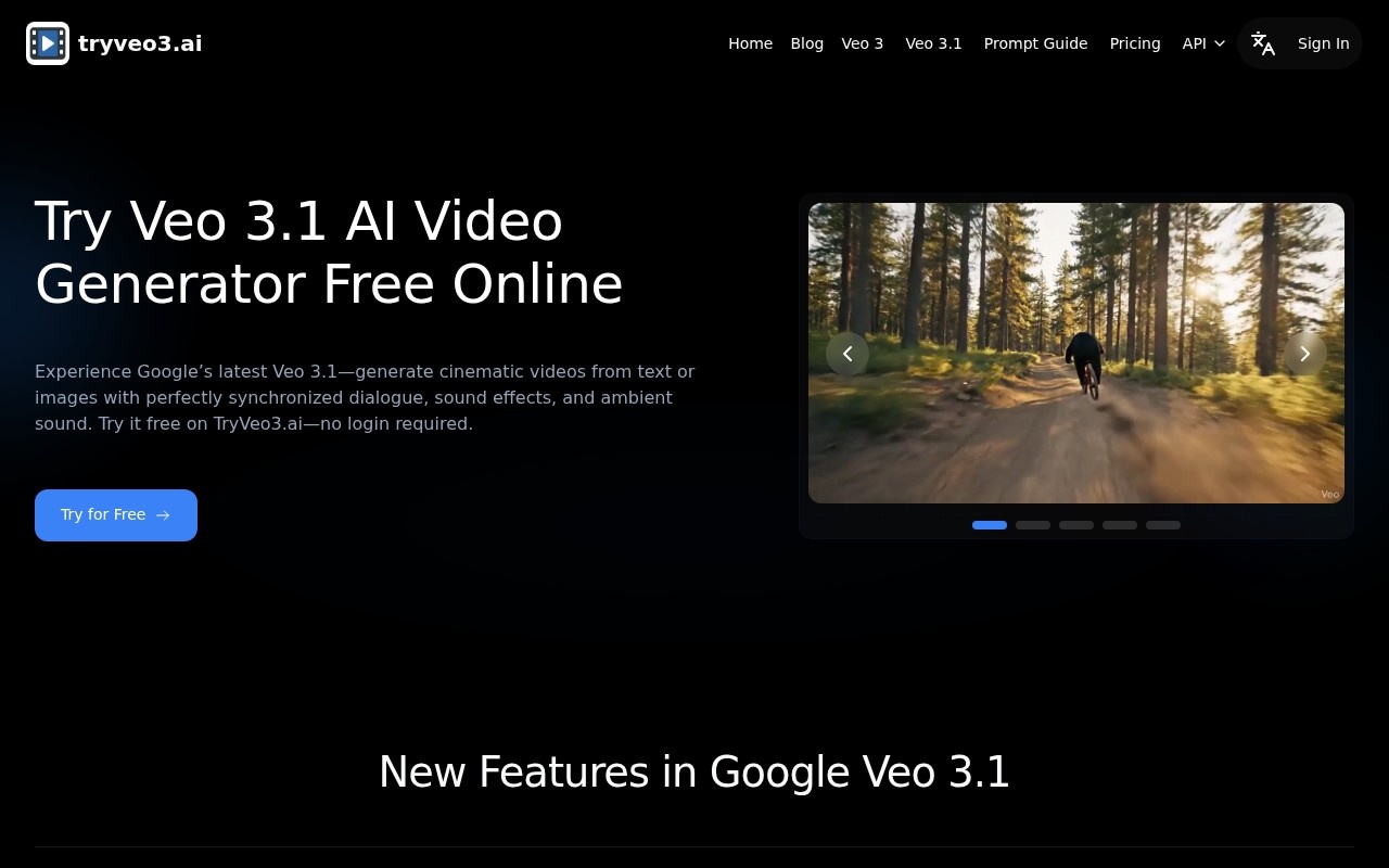 Tryveo3 AI Free Access To Google Veo 3 For AI Video Generation screenshot