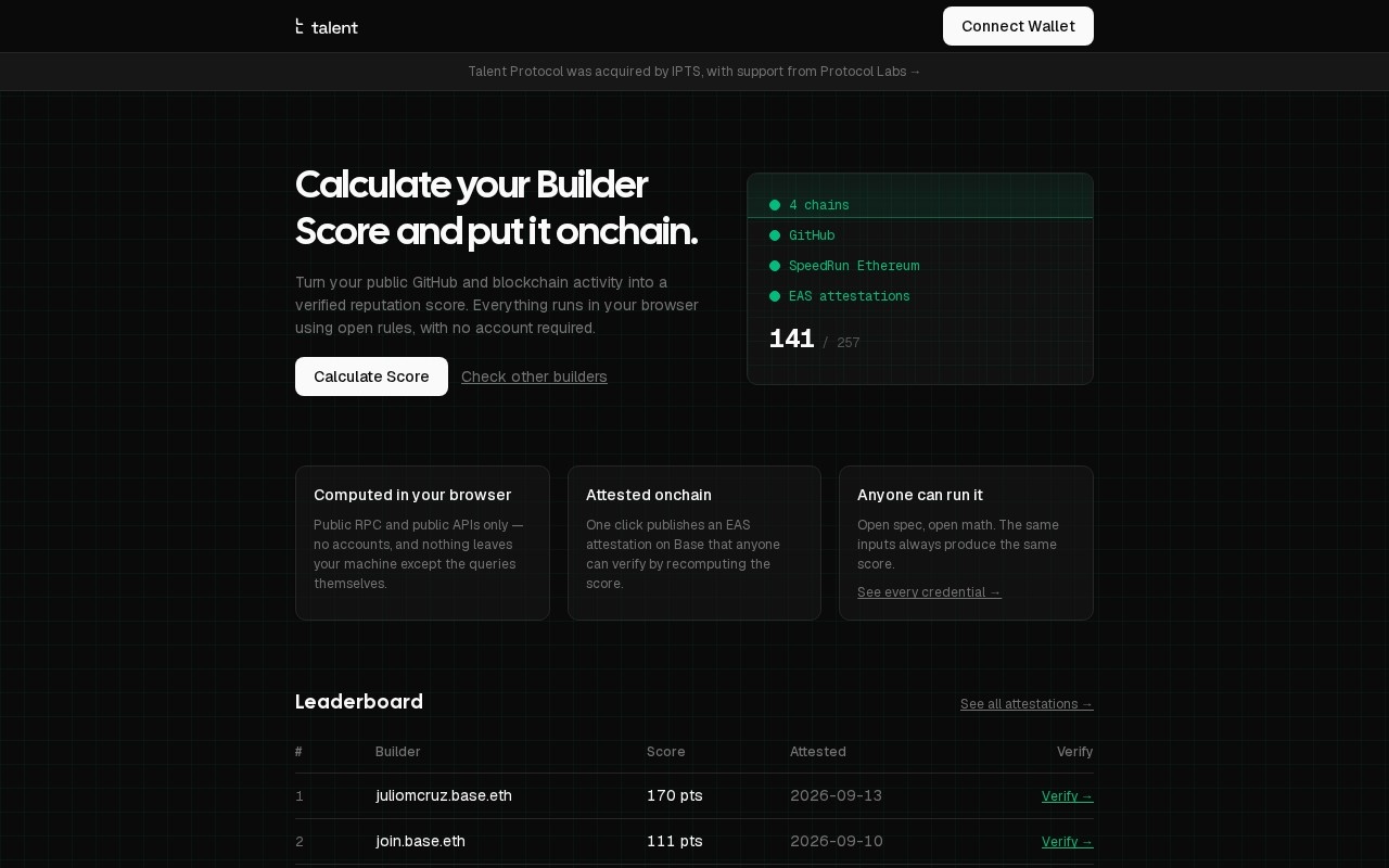 Talent Protocol screenshot
