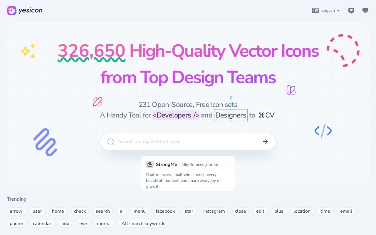 Yesicon screenshot