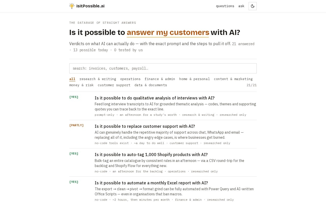 Isitpossible AI screenshot